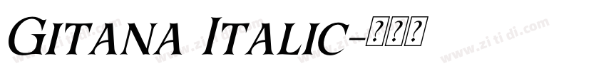 Gitana Italic字体转换